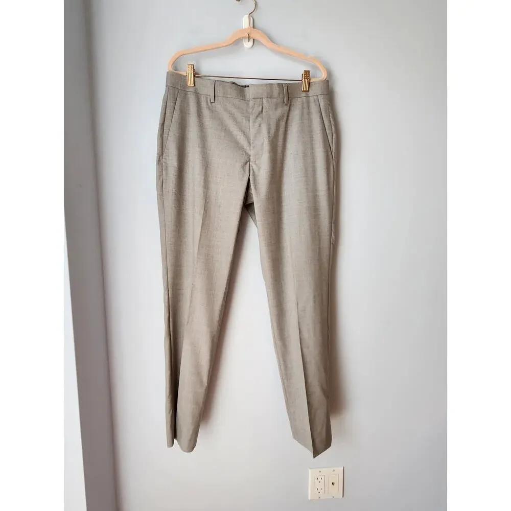 NWT J. Crew Men's Ludlow Slim-Fit Suit Pant In Italian Wool Gray 32/30